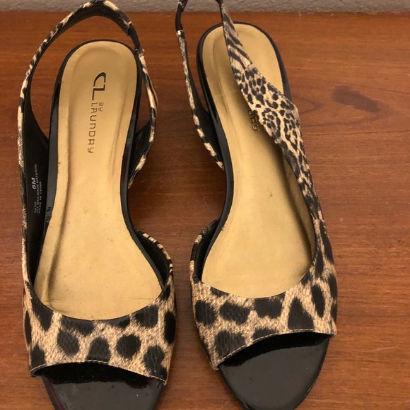 CL by Laundry Shoes - Animal print/gold sandals